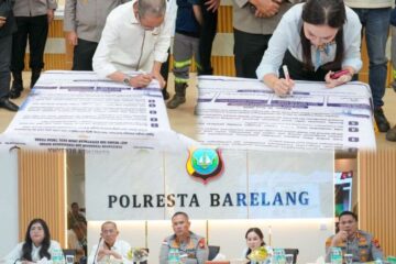 BP Batam bersama Polda Kepri dan pelaku usaha besi tua (scrap) menandatangani Pakta Integritas Pencegahan Penadahan dan Perdagangan Barang Hasil Tindak Pidana di Aula Polresta Barelang